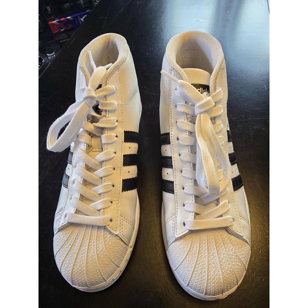adidas Pro Model Mid Top "White Black" sneaker (Size 5.5) (style code‎ S85962)